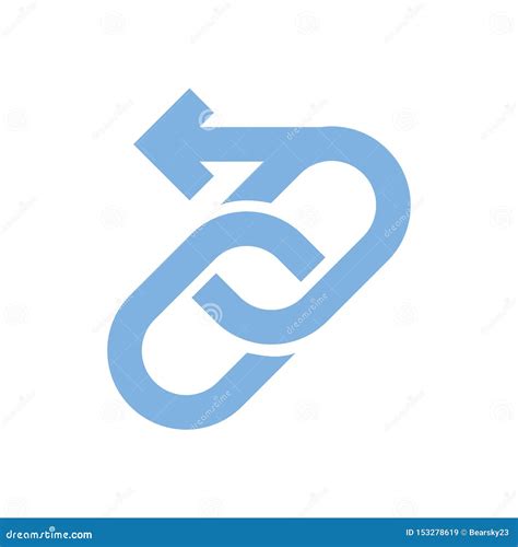Website Link And Connectedness Icon With Chain Link Stock Vector