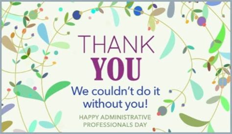 Thank You Ecard Free Administrative Professionals Day Cards Online
