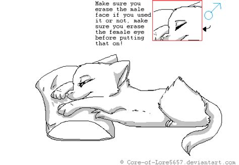 Sleeping Cat Base By Core Of Lore5657 On Deviantart