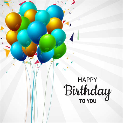 Happy Birthday Balloon Bunch Background 1047167 Vector Art At Vecteezy