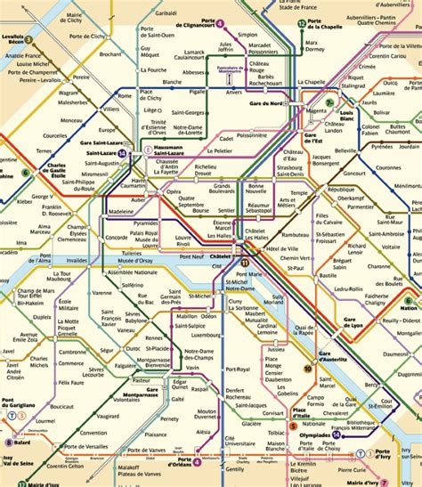 Paris Metro Map Pdf Paris Metro Zones More Paris Metro Maps