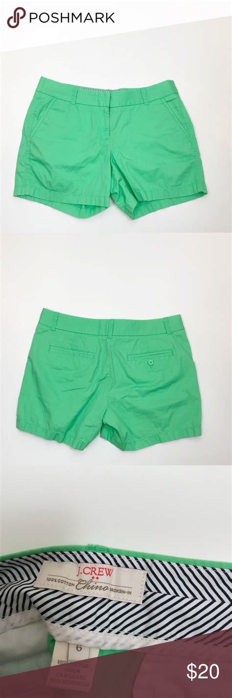 J Crew Factory Green Chino Shorts Size 6 Green Chinos Chino Shorts