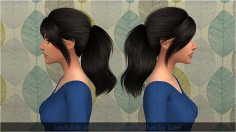 Sims 4 Hairs Mertiuza Leahlillith`s Jen Hair Retextured