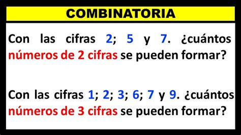 Combinatoria Con Las Cifras 1 2 3 6 7 Y 9 ¿cuántos Números De 3