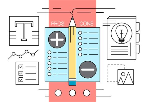 Pros And Cons Vector Illustration 146194 Vector Art At Vecteezy