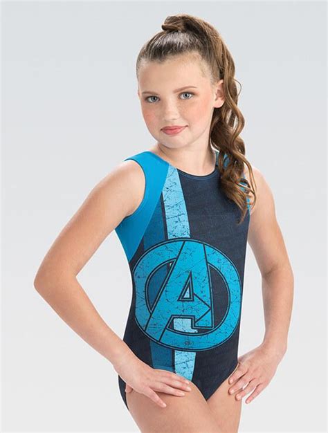 Mv041 Marvels Avengers Blue Marvel Gk Elite Sportswear Gymnastics
