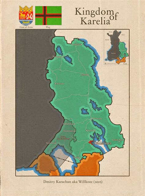 Kingdom Of Karelia Union Of Fki By Willkozz Europe Map Alternate