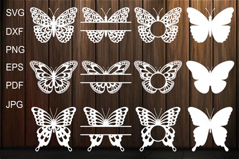 Butterfly Svg Butterfly Monogram Frame Butterfly Template 211195