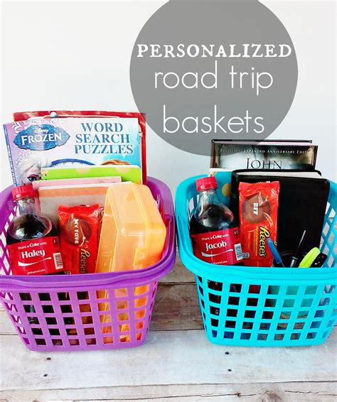 These 30 unique & useful road trip gift ideas will help you pick out a road trip present. personalized road trip baskets | Road trip basket, Holiday ...