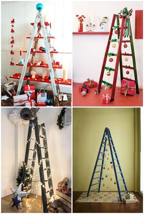 Creative Christmas Tree Ideas Using Ladders