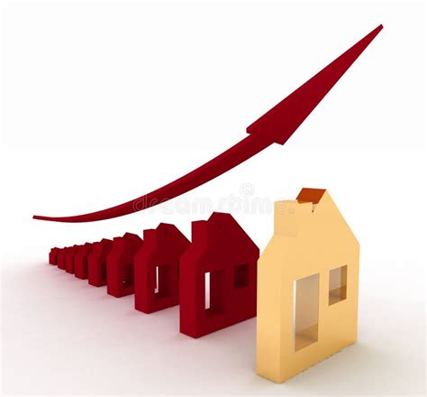 Growth In Real Estate Shown On Graph Stock Illustration Illustration