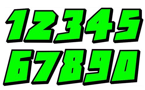 Sticker Number Cars Bikes Font 5 Racing Numbers Decal