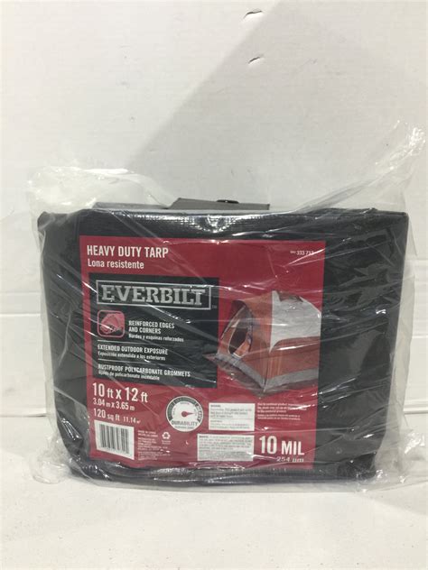 Everbilt 10 Ft X 12 Ft Brownsilver Heavy Duty Tarp