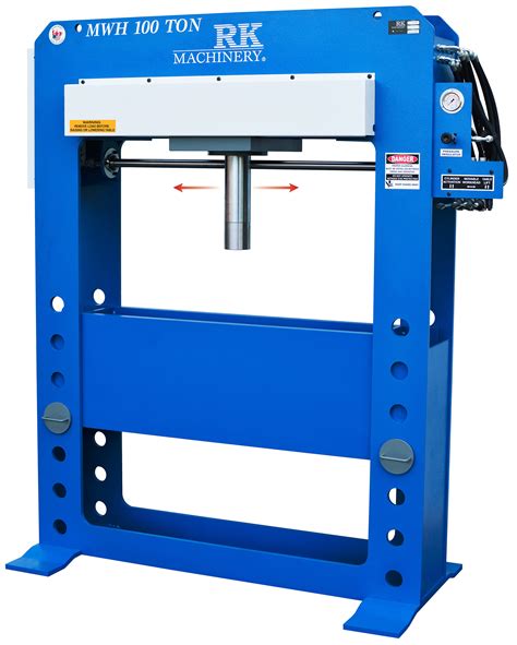 Rk Machinery H Frame Hydraulic Press 100 Ton Extra Wide