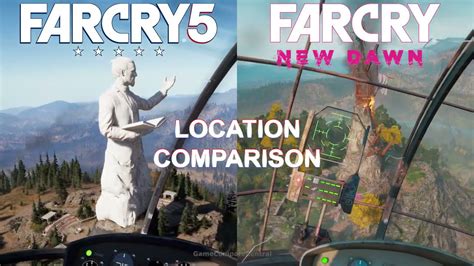 Far Cry 5 Vs Far Cry New Dawn Compare All Locations Youtube