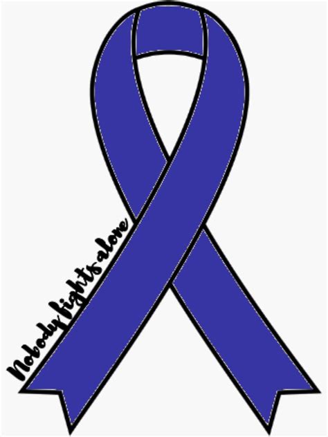 Blue Colon Cancer Ribbon Sticker By Anneweidner Redbubble