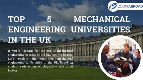 Ppt Top 5 Mechanical Engineering Universities In The Uk Powerpoint