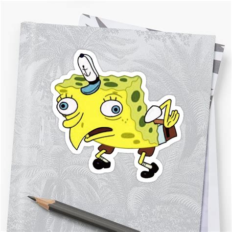 Mocking Spongebob Meme Sticker By Slendykins Redbubble