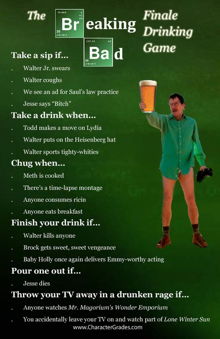 Breaking Bad Drinking Game Tv Drinking Games Know Your Meme