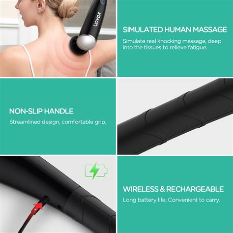 Voyor Back Massager Handheld Cordless Deep Tissue Massager For Muscle