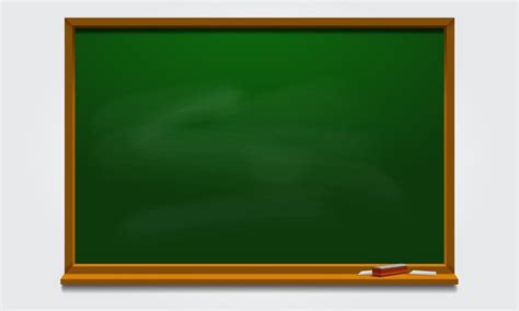 Green Chalkboard Background Vector Template Background With A White