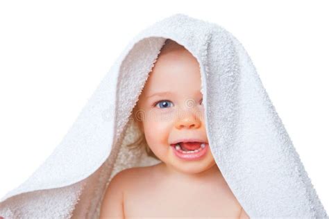 Baby Under A Towel Stock Photo Image Of Hiding Baby 85912790