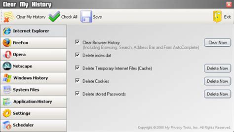 Clear My History Quickly Erase Web History And Computer