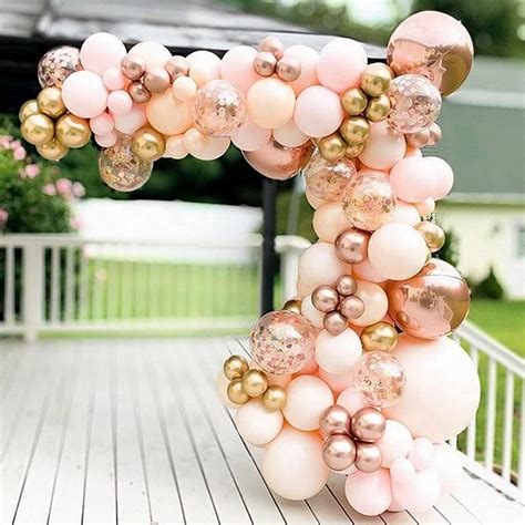 Buy Rose Gold Balloon Arch Kit For Girls Pcs Rose Gold Balloons