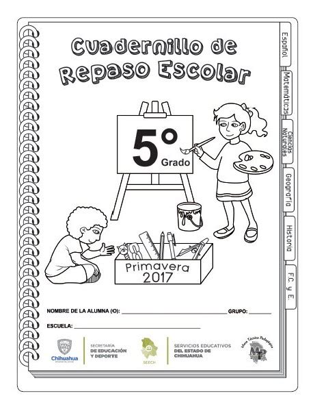 Cuadernillo De Repaso Escolar Quinto Grado Reverasite