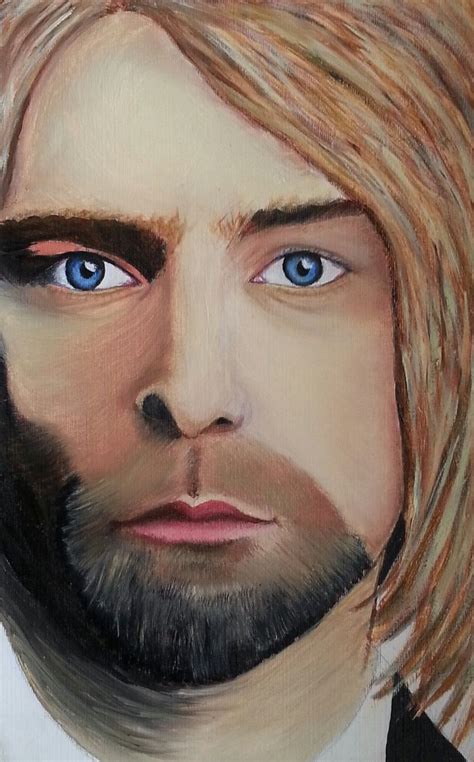 As we take a glance at cobain's artwork it is the symbolism. Kurt Cobain Oil painting.
