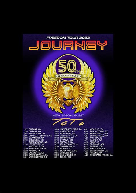 Journey With Toto Freedom Tour 50th Anniversary Date 2023 Ri81 Digital