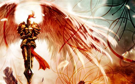 Free Download Fantasy Art Angels Knight Armor Warrior Wings Wallpaper Background X For