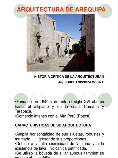 Arquitectura De Arequipa Pdf
