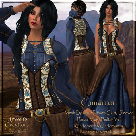 Second Life Marketplace As Cimarron Western Rigged Mesh Outfit