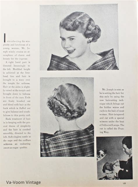6 Pin Curl Setting And Styling Patterns From The 1950s Vintage