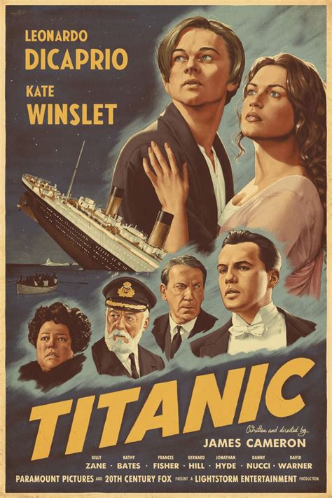an old movie poster for the film titanic