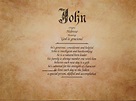 John First Name Meaning Art Print-Name