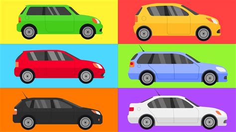 Imagenes animadas de un carro rojo. Aprender as CORES CARROS para Crianças Desenhos Animados para Crianças - YouTube