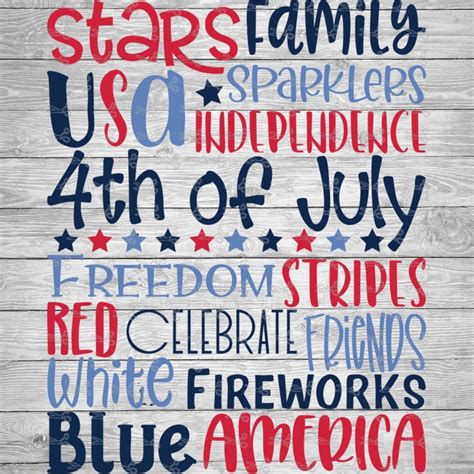 4th of July Quote SVG,EPS & PNG Files - Digital Download files for