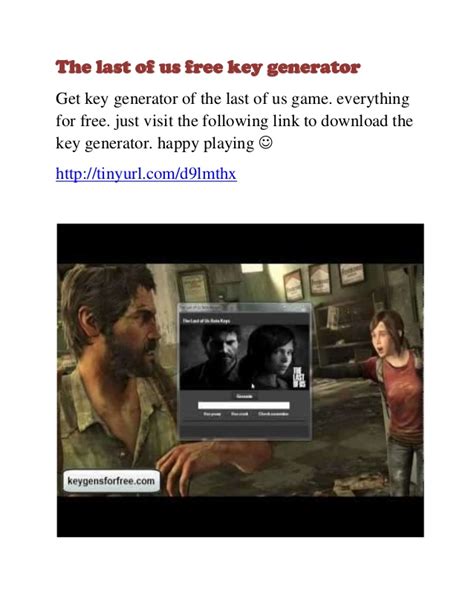The Last Of Us Free Key Generator