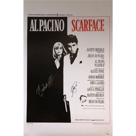 Scarface Al Pacino Signed Poster