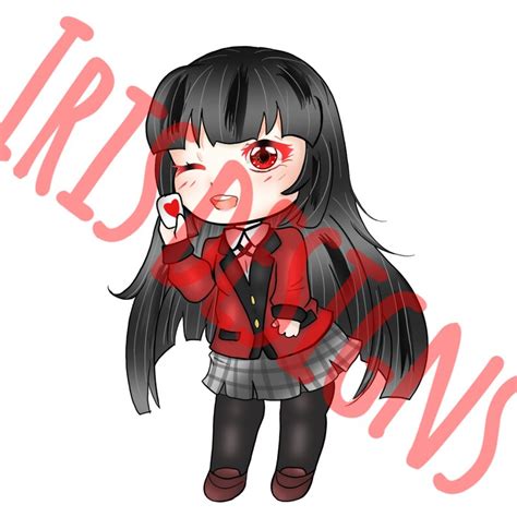 Pegatina De Yumeko Jabami Kakegurui Chibi Etsy México