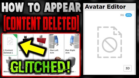 Make Your Avatar Look Content Deleted On Roblox Youtube