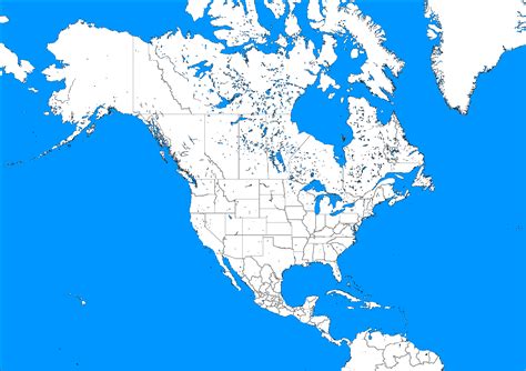 Mapa Mudo Politico De America Del Norte