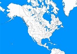 Blank Political Map Of North America