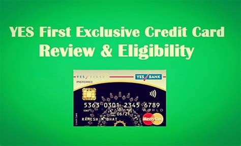 Looking for yes bank credit card status login? YES First Exclusive Credit Card Review & Eligibility | Credit card reviews, Credit card, Yes bank