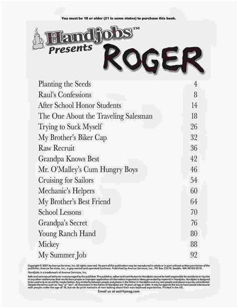 Handjobs Presents Roger By Roger [eng] Updated