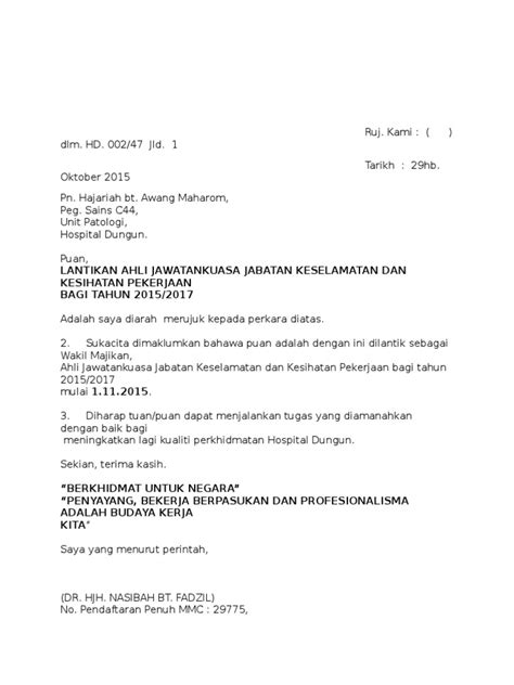 Surat Lantikan Ahli Jkkp Pdf