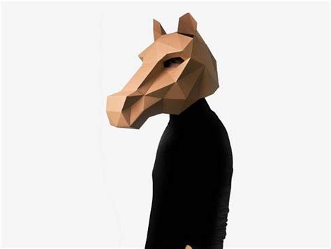 Horse Mask Diy Printable Stallion Mask Instant Pdf Download Printable