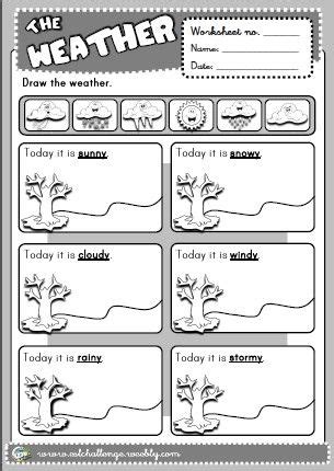 Día caluroso = hot day. the weather - worksheet | English worksheets for kids ...